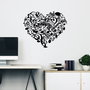 Wallity Musical Heart Escultura de Pared en Negro